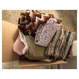 Large Box Lot of Rugs, Towels, Afghans,etc.