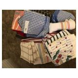 Box Lot of Kitchen-Related Textiles