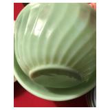 2 Fire King Jadeite Nesting Bowls