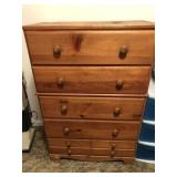 Softwood 5-Drawer Chest of Drawers