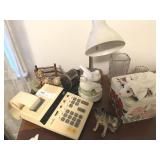 Figurines, Music Boxes, and Lamp