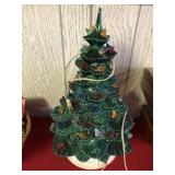 Vintage Porcelain Lighted Christmas Tree