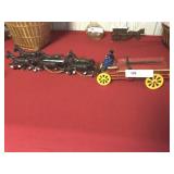 Cast Iron Clydesdale Wagon