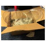 Pattern Glass Platter & 12 Matching Dinner Plates