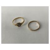 2 Antique Childs Rings