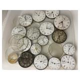 17 Elgin Pocket Watch Dials & Crystals