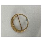 10K Victorian Opal Crescent Moon Style Pin