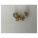 14K Blue Moonstone Earrings