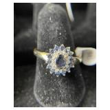 14K Sapphire & Diamond Ring