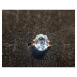 10K Vtg. Aquamarine Ring