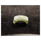 Apple Jade Ring w/ 14K Accents.