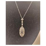 14K Filigree Pendant & Necklace