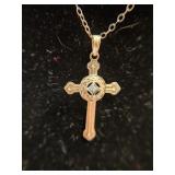 Antique 10K Cross Pendant