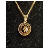 14K Diamond Lavalier & Chain
