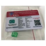 5.97 ct Emerald Natural GGL Cert.