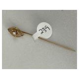 10K Victorian Diamond Stick Pin