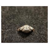 Vtg. 10K Diamond Ring