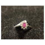 14K Ruby & Diamond Ring