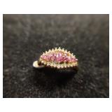 14K Ruby & Diamond Ring