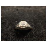 14K Filigree Diamond Ring