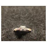 Antique 14K Diamond Ring