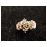 14K Diamond Cluster Ring