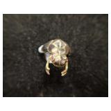 14K Frog Ring Inlaid Abalone Shell