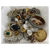 28 Pc. Vtg. Rhinestone Jewelry