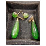 14K Jade Earrings & Dangles