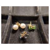 3 Pr. 14K Earrings