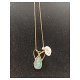 14K Opal Pendant & Chain