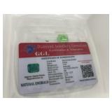 7.9ct Emerald Natural GGL Cert.