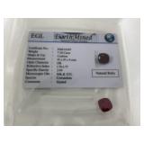 7.3 ct Ruby Natural EGL Cert.