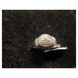 14K Diamond Filigree Ring Cluster