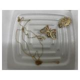 2- 10K Pendants & Chains