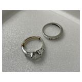2- 14K CZ Rings
