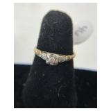 Vtg. 14K Diamond Ring