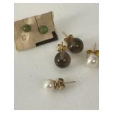 3 Pr. 14K Earrings