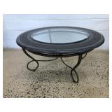 Glass Top Circular Coffee Table