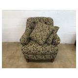Floral Upholstered Arm Chair