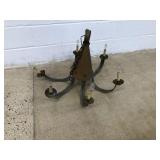 Tin Lighted Candle Chandelier