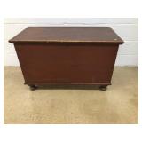 Red Painted Blanket Chest
