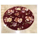 65" Circular Floral Rug