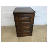 Wooden 2-Drawer File Cabinet