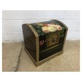 Small Paint Decorated Storage Trunk