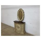 Painted Wooden Hall Table w/ Mirror