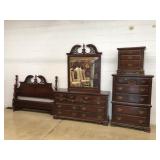 4pc. Modern Mahogany Bed Set