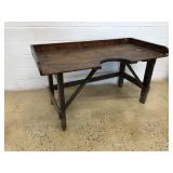 Primitive Work Table with Cut-Out