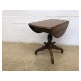Victorian Drop Leaf Walnut Parlor Table