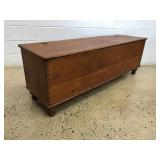 Antique Wood Box with Lift Lid